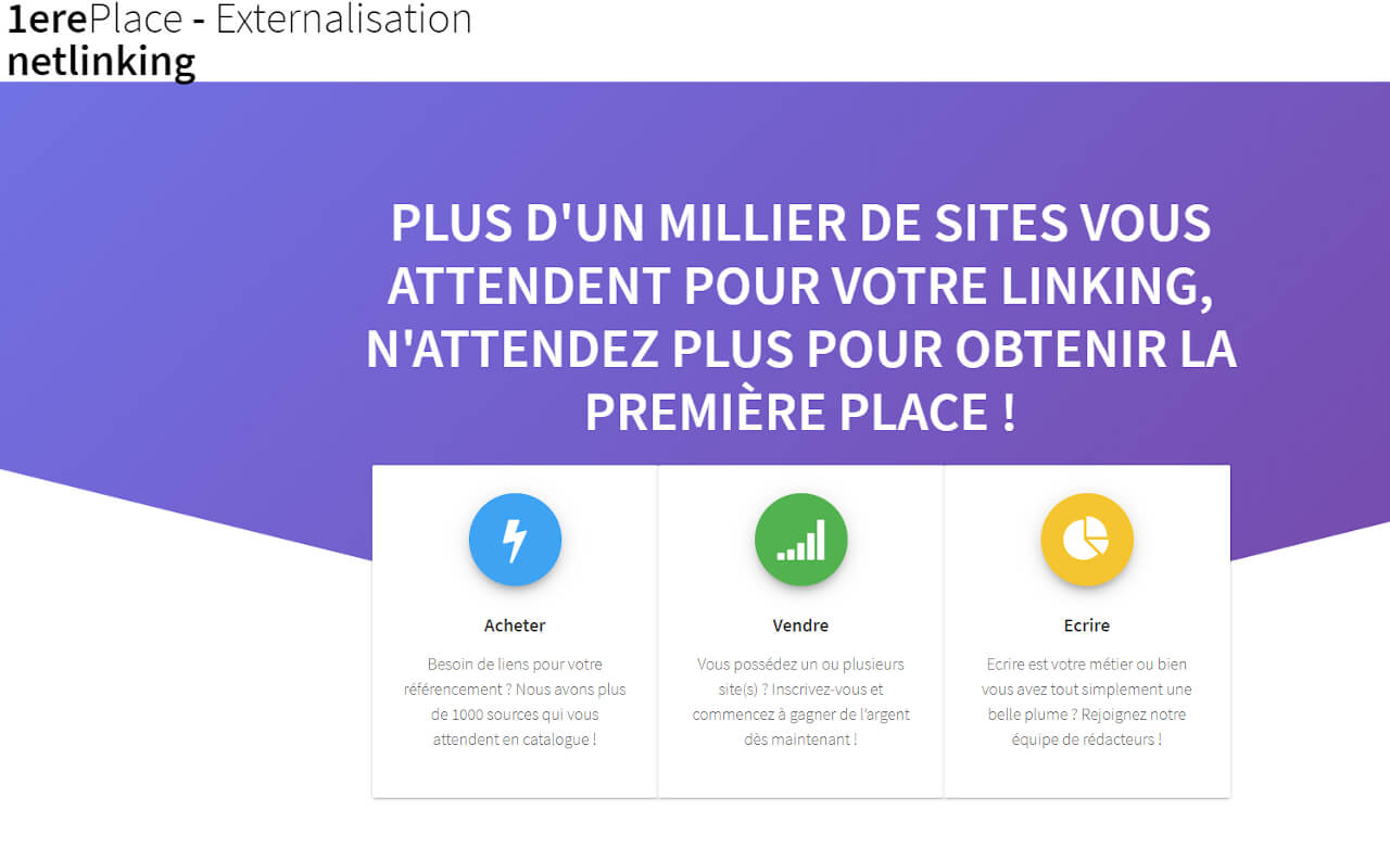 plateforme de netlinking 1ereplace.com