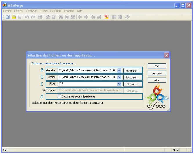WinMerge, comparer 2 fichiers ou 2 dossiers